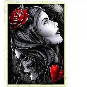 5D Алмазная картина Алмазная мозаика Хэллоуин Девушка Ремесленная картина Стразы Алмазная мозаика Домашний декор 30*40 cm