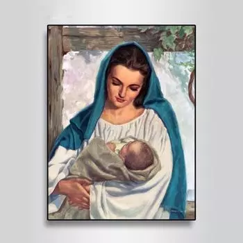 5d Алмазная картина Алмазная вышивка Религиозные картины для домашнего декора Наборы для вышивки крестом 20X30CM