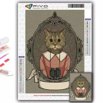 5D Алмазная картина Антропоморфные милые животные DIY Алмазная вышивка Горный хрусталь Украшение дома Full Round 20X30CM