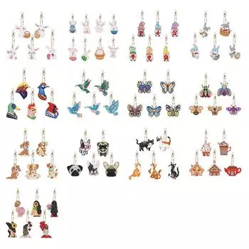 5D Алмазная картина Брелоки Наборы DIY Мультфильм Животное Брелок Сумка Подвеска YSK101