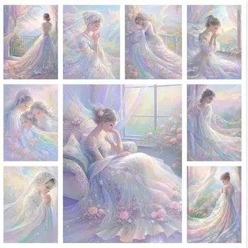 5D Алмазная картина Цветочная роза Мозаика Крест Вышивка Набор Полная Алмазная вышивка Домашнее украшение 2024 Новая серияDIY Full Round 20x30CM