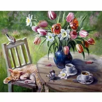 5D Алмазная картина Цветок DIY Алмазная мозаика Ваза Роза Пион Лилия Магнолия Украшение дома 20X30CM