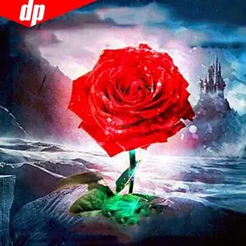 5D Алмазная картина Цветок DIY Алмазная вышивка Роза Полный круглый Мозаика Вышивка крестом 30x30CM