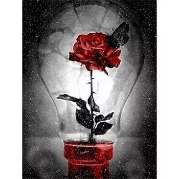 5D Алмазная картина Цветок Роза Вышивка Горный хрусталь Вышивка крестом 20X30CM