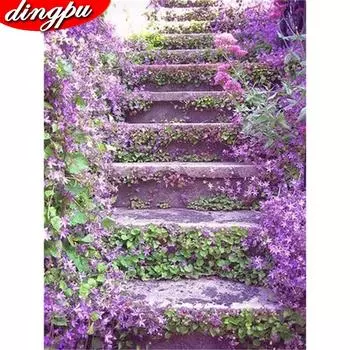 5d Алмазная картина Цветок Вышивка крестом Полный квадратный сверло Алмазная вышивка 20X30CM