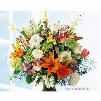 5D Алмазная картина Цветы Алмазная вышивка Узоры Алмазная вышивка крестом Домашний декор 20X30CM