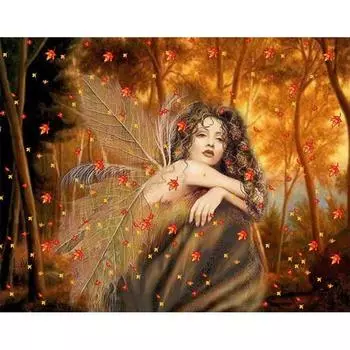 5D Алмазная картина Дерево Фея Изображение Стразы Вышивка крестом Алмазная мозаика Алмазная вышивка 20X30CM