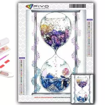 5D Алмазная картина Девушка в бутылке песочных часов DIY Алмазная вышивка Горный хрусталь Украшение дома Full Round 20X30CM