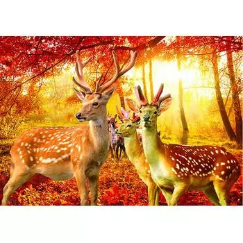 5D Алмазная картина DIY Алмазная вышивка Осенний олень Стразы Вышивка Мозаика Подарок Алмаз 20X30CM