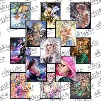 5D Алмазная картина Diy Красивая девушка Алмазная вышивка Животные Мозаика Наборы вышивки крестом 20x30