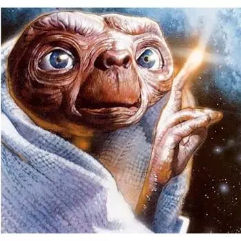 5d Алмазная картина Diy Стеганый Инопланетянин Полный круглый Алмазная вышивка Домашнее украшение Подарки Full Round 20x25CM