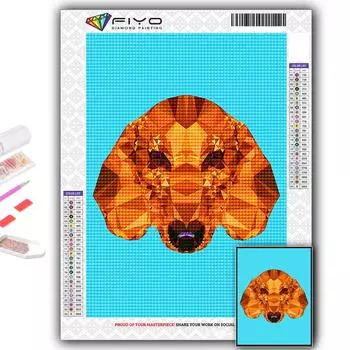 5D Алмазная картина Геометрические животные DIY Алмазная вышивка Горный хрусталь Украшение дома Full Round 20X30CM