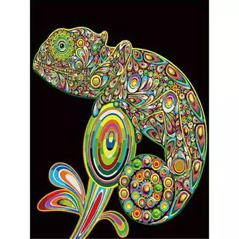5D Алмазная картина Хамелеон Фотографии Стразы Алмазная вышивка Животные Картина Домашний декор 20X30CM