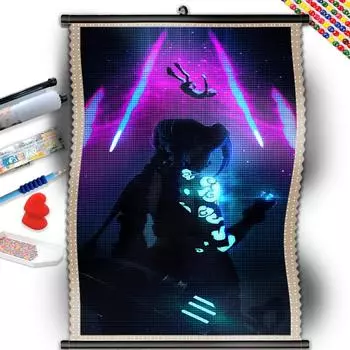 5D Алмазная картина Игровой персонаж Джинкс Мозаика DIY Алмазная вышивка Горный хрусталь Украшение дома