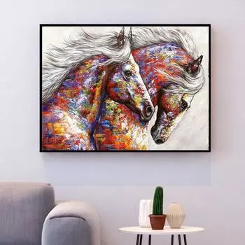 5D Алмазная картина Лошадь Наборы Ручное шитье DIY Алмазная вышивка Животное Мозаика Горный хрусталь 20X30CM