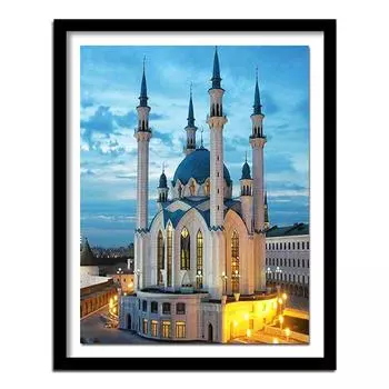 5D Алмазная картина Мечеть Алмазная вышивка Распродажа Картина Стразы Настенный декор Рукоделие Украшение дома Full Round 20x30CM