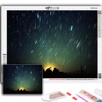 5D Алмазная картина Метеоритный дождь DIY Алмазная вышивка Горный хрусталь Украшение дома Full Round 20X30CM
