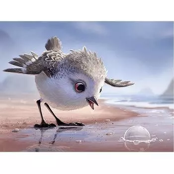 5D Алмазная картина Мозаика Птица у моря Алмазная вышивка Алмазная настенная живопись Декор 20X30CM