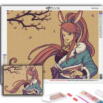 5D Алмазная картина Мультфильм Аниме Игровой персонаж DIY Алмазная вышивка Горный хрусталь Украшение дома Full Round 20X30CM