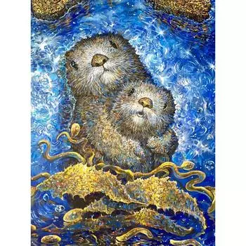 5D Алмазная картина Мультфильм Печати Алмазная вышивка Крестом Полный горный хрусталь Мозаика Домашний декор 20X30CM