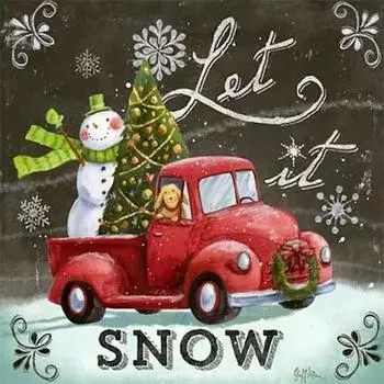 5D Алмазная картина Мультфильм Вышивка Рождественская снежная мозаика Вышивка крестом Алмазное искусство 30x30CM