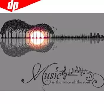 5D Алмазная картина Музыка Алмазная вышивка Распродажа Пейзаж Полный круглый алмаз Мозаика Картина 20X30