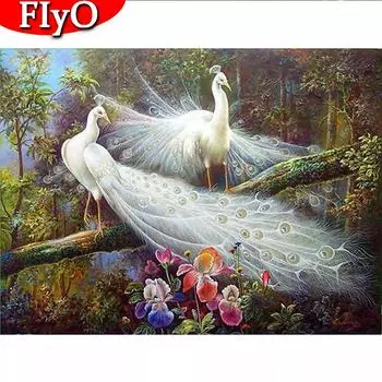5D Алмазная картина Новое животное Павлин Фотографии Стразы Алмазная вышивка Распродажа Полная мозаика Decortion Full Round 20X30CM
