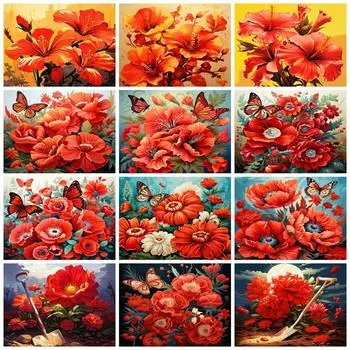 5D Алмазная Картина Новые Поступления Цветок Мака Домашний Декор Вышивка Мозаика Бабочка Цветочное Настенное Искусство Full Round 20x30CM
