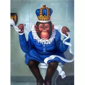 5D Алмазная картина Обезьяна Полный крестик Вышивка Животные Украшения 20X30CM