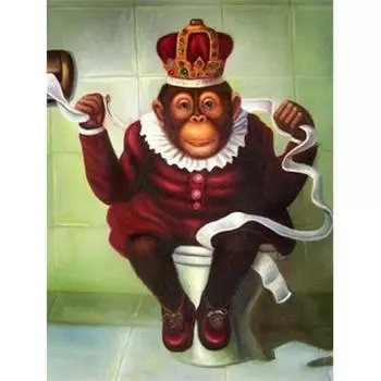 5D Алмазная картина Обезьяна Вышивка крестиком Животные Украшения 20X30CM