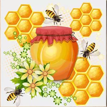 5D Алмазная картина Пчела Мед Алмазная вышивка Животное 5D DIY Алмазная мозаика Декор Главная 30X30CM