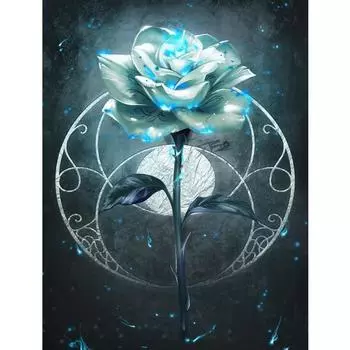 5D Алмазная картина Пейзаж Алмазная вышивка Полный дисплей Изображение Стразы Светящаяся роза Домашний декор Full Round 20X30CM
