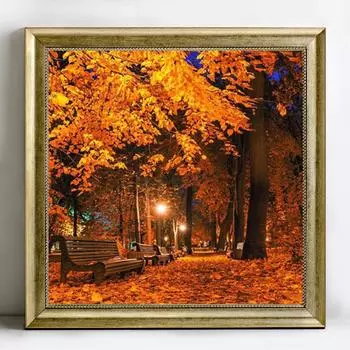 5d Алмазная картина Пейзаж Кленовый лес ночью Алмазная вышивка Картины Украшения из стразов 30x30CM