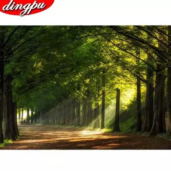 5D Алмазная картина Пейзаж Лес Полный Круглый Алмазная мозаика Распродажа Картина Горный хрусталь Алмазная вышивка Природные пейзажи 20X30CM