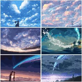 5D Алмазная картина Пейзаж Мозаика Вышивка крестиком Пейзаж Алмазная мозаика Продажа Искусство Домашнее украшение Full Round 20x25CM