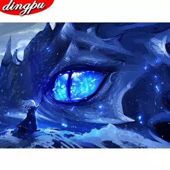 5D Алмазная картина Пейзаж Полный круглый дрель Алмазная вышивка Пейзаж Украшение дома 20X30CM