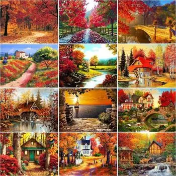5D Алмазная картина Пейзаж Вышивка крестом Пейзаж Алмазная вышивка Домашний декор Подарок Full Round 20x25CM