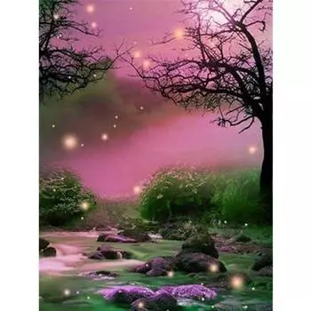 5D Алмазная картина Пейзажная живопись DIY Вышивка крестом Паста Алмазная мозаика Узор Домашний декор 20X30CM
