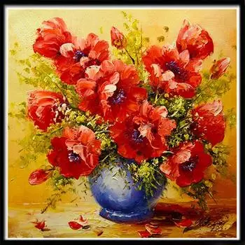 5D Алмазная картина Полная Алмазная Ваза Круглая Алмазная Мозаика Узор Домашнее Украшение Сделай Сам Ручной Работы 20X20cm