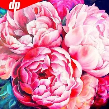 5d Алмазная картина Полная дрель Круглые цветы Алмазная вышивка Цветочное хобби и ремесленная картина 30x30