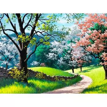 5D Алмазная картина Полная дрель Пейзаж Алмазная мозаика Картинки Алмазная вышивка 20X30CM