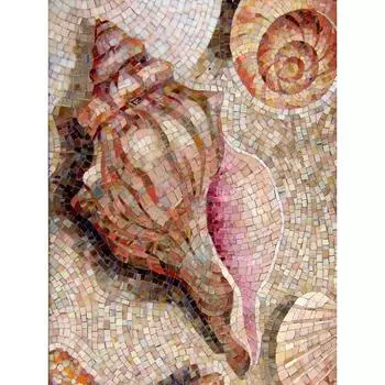 5D Алмазная картина Полная дрель Раковина Картина Мозаика Алмазная вышивка Пейзаж Кристалл Живопись 20X30CM