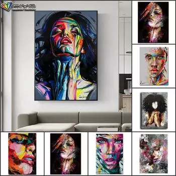 5D Алмазная картина Полная дрель Вышивка Doodle Art Girl Наборы для вышивки крестом Художественные украшения Подарки Full Round 20X30CM