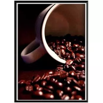 5D Алмазная картина Полный алмаз Кофейные зерна Круглый алмаз Мозаика Узор Домашнее украшение Diy Ручная работа 30x40cm