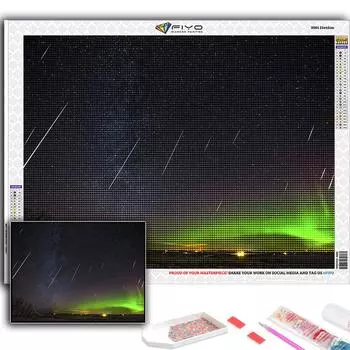 5D Алмазная Картина Полный Алмаз Метеоритный Дождь Алмазная Картина Ручной Работы Сделай Сам Алмазная Мозаика Картина Украшение Дома Full Round 20X30CM