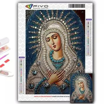 5D Алмазная картина Полный Алмаз Религия Алмазная картина Ручная работа Diy Алмазная мозаика Картина Украшение дома Full Round 20X30CM