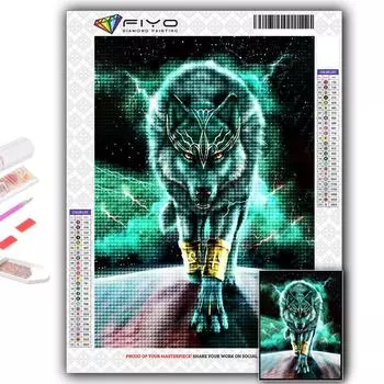 5D Алмазная картина Полный алмаз Свирепый зверь Тигр Алмазная картина Ручная работа DIY Алмазная мозаика Картина Украшение дома Full Round 20X30CM