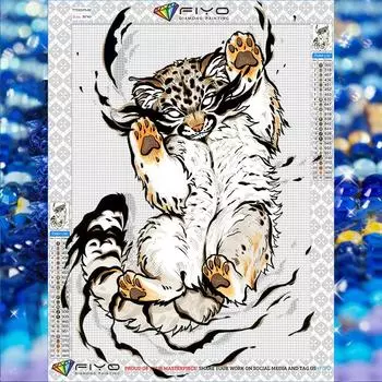 5D Алмазная картина Полный алмаз Tigerling Алмазная картина Ручная работа Diy Алмазная мозаика Картина Украшение дома Full Round 20X30CM