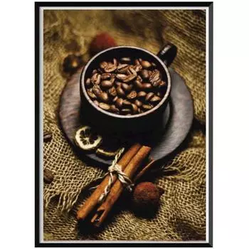 5D Алмазная картина Полный Алмазный Кофе Круглый Алмазная Мозаика Узор Домашнее Украшение Diy Ручная Работа 30X40cm