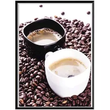 5D Алмазная картина Полный Алмазный Кофе Круглый Алмазная Мозаика Узор Домашнее Украшение Diy Ручная Работа 30X40cm
